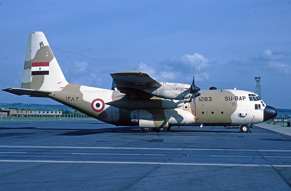 1283=SU-BAP, C-130H Egyptian AF Lyneham, 31 MAY 89 AMB