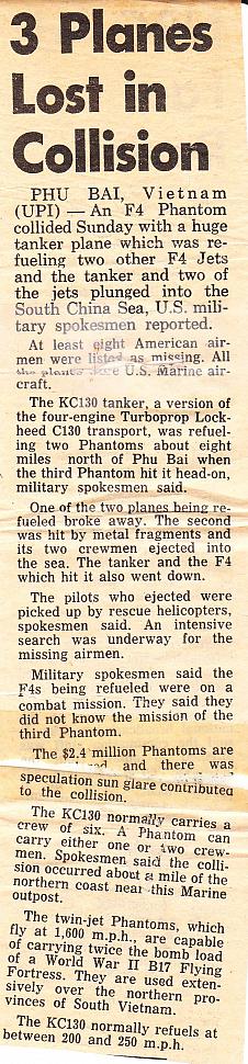 KC130 Article in Stars & Stripes - 1968 - Copy provided by M J McKee