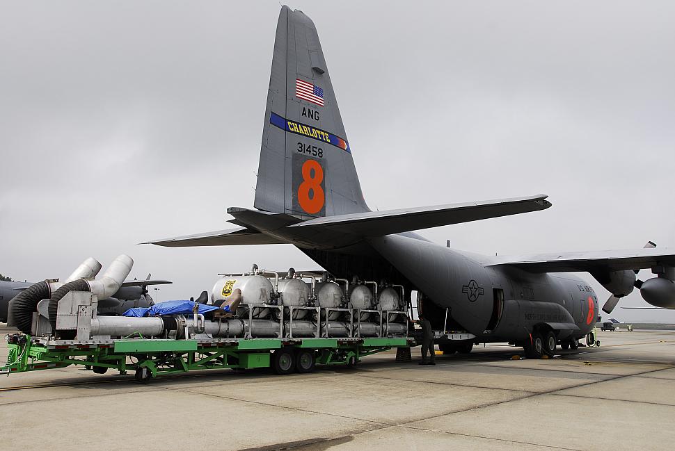 C-130 MAFFS 13 MAFFS loading into a C-130 080623-F-7564C-071